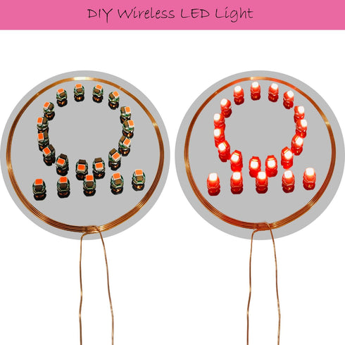 BTBEMO 80mm 20Pcs Mini LED Lights Long Distance Coil Induction Light and Colorful High Brightness Induction Lights