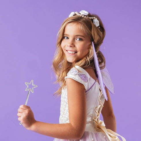 ArtCreativity Sparkly Star Wand, Bulk Pack of 24, 7.5 Inch Magic Toy Wands with Rhinestones, Princess Party Favors for