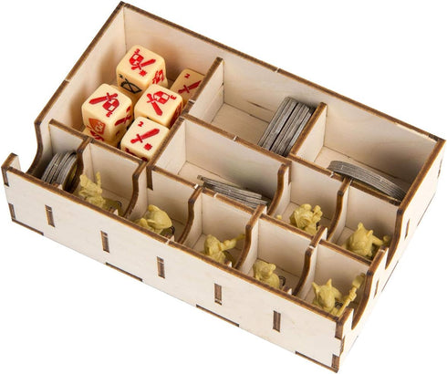 The Broken Token Mice and Mystics Compatible Game Organizer - Wood Storage Box with Multiple Trays and Boxes