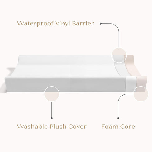 Delta Children Crib and Changer Changing Pad and Plush Cover - Works with Crib and Changers - Machine Washable Cover.