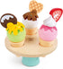 Set Playset 14 2+ Hape Scoop & Serve Ice Cream Wooden Toddler with Realistic Scoop, Rotating Display, and Accessories