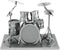 Fascinations Metal Earth Drum Set 3D Metal Model Kit