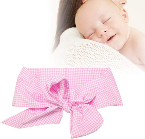 Zerodis Baby Swaddle Wrap Sash, Cotton Maternity Bowknot Newborn Infant Blanket for Photo Shot, Newborn Baby Swaddle Blankets Receiving Blankets Infant Baby Gifts(Light Plaid) by Zerodis