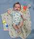 100% 47 47 hugs & llamas | Organic Cotton Muslin Swaddle Blankets | Unisex Swaddle Blanket | Extra Soft | Swaddles
