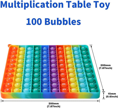 P00p with Numbers Multiplication Table Game Fidget Math Toys,Stress Relieving Fidget Learning Game Toy to Create Kinds