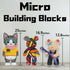Set(16.9inches) Rainbow Graffiti Teddy Bear Micro Building Blocks Christmas Bear Building Blocks Winktoys Gift