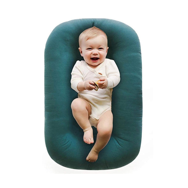 100% Cotton Baby Lounger for Newborn,Baby Play Mat,Tummy Time Mat with Cover