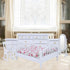Dolls House Furniture Mini Wooden Queen Bed 6pcs, Miniature Dollhouse Bed 1:12 Cabinet for Doll