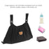 Universal Stroller Organizer, Reusable Bear Pattern Waterproof Nylon Carry All Parent Organizer for Mobile Phone (Black)