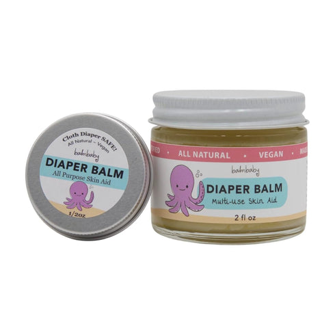 Organic Diaper Balm by Balm Baby – Natural Diaper Rash Cream & Multipurpose Baby Skin Ointment, Vegan, Soothing,