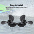 3 4mm RC Boat Propellers, Durable Plastic Blades CW CCW Design, Outboard Propellers, Shaft for RC Hobbyists, Boat