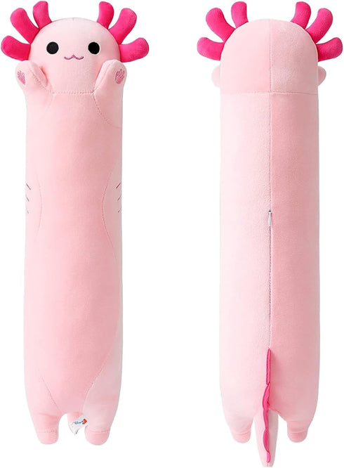 PEACH CAT Pink Long Axolotl Plush Pillow Toy, Cute Axolotl Stuffed Animal for Girls and Boys, 19.6"