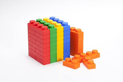 UNiPLAY Basic Soft Building Blocks, Cognitive Development Toy for Ages 3 Months and Up (60-Piece Set)