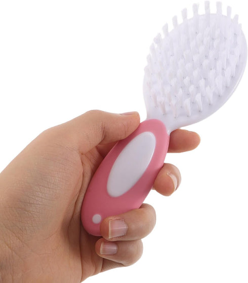 Set Levemolo Grooming Brush and Hair Comb for Newborns, Soft Nylon Scalp Care Massage Brush, Detangling Hairbrush