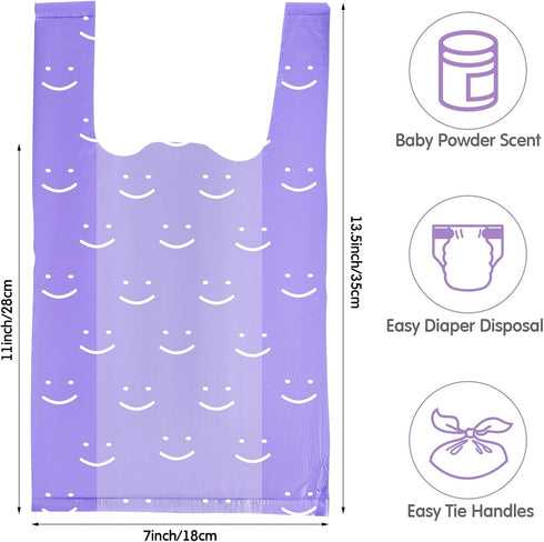 1600 Count Colarr Baby Disposable Diaper Bags Scented Diaper Sacks with Tie Handle Disposal Trash Sacks Pet Dog Poop