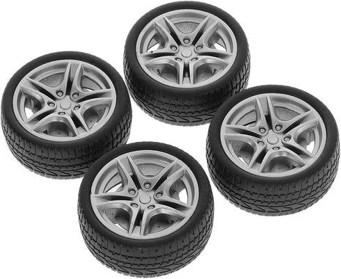 Tires - 4pcs 48mm Simulation Rubber Wheel Tire for Toy Model DIY RC Spare Parts - Black