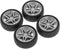 Tires - 4pcs 48mm Simulation Rubber Wheel Tire for Toy Model DIY RC Spare Parts - Black