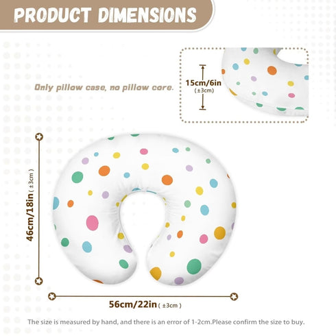 Goronwyfloyd Colorful Dot Nursing Pillowcase Ultra Soft Comfortable Newborn Nursing Pillow Case Stain Resistant