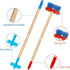 5PCS 27.6 Inch 3 Kids Garden Tools, Outdoor Toys, Shovel for Digging Sand, Kid-Sized Rake, Long Gardening Tools