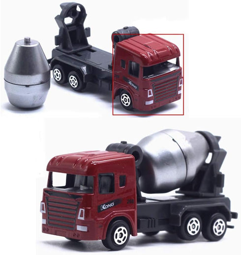 Construction Trucks 6pcs Colorful Mini Assorted Vehicles Alloy Diecast Car Sand Box