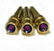WE Games Brass Cribbage Pegs - Set of 3 with Swarovski Austrian Crystals in Amethyst Purple
