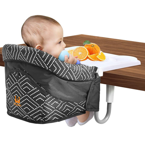 MTWML Hook On High Chair with Tray,Portable Baby High Chair that Attaches
