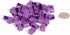 Plastic Houses: Purple Color Board Game Replacement House - 50 Pieces for Miniature Town & City Buildings