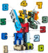 15 3-10 Number Transforming Toys Pieces Number Robot, Number-Blocks for Learning & Play Transform Into Car