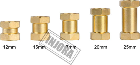 INJORA RC Hex Hub 12mm Brass Wheels, Hex Hub Extension Adapter for 1/10 RC Crawler Axial SCX10 D90
