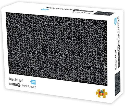 Mini Jigsaw Puzzles 1000 Pieces, Difficult Black Micro Puzzle for Adults, Size 42.5 x 30 cm