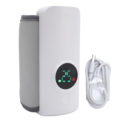Hamwesh 6000mAh 6 Settings 37 40 42 45 50 55C, Baby Bottle Warmer, Portable USB C Rechargeable with Temperature