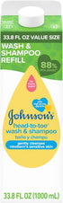 Johnson's Baby Head-To-Toe Gentle Baby Body Wash & Shampoo, Tear-Free & Hypoallergenic