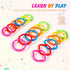 Link-to-Go Connecting Rings Toy Set for Stroller, Car Seat, Crib, Playmat, Clip On Early Education Accessory