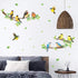Robin Birds Wall Stickers, Tree Branch Wall Decals for Kids Bedroom and Living Room Nursery Art Decor