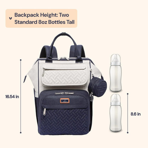 Backpack, Pack BabbleRoo Diaper Bag Multifunction Large Bags with Changing Pad & Stroller Straps Pacifier Case, Unisex