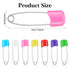 Yolev 100 (7 Pcs Diaper Pins Baby Safety Pins Plastic Head Baby Diaper Pins for Cloth Diapers with Safe Locking Colors)