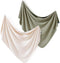 GRSSDER 2 Pack Newborn Swaddle Blanket, Ultra Soft Stretchy Jersey Knit Extra