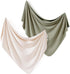 GRSSDER 2 Pack Newborn Swaddle Blanket, Ultra Soft Stretchy Jersey Knit Extra
