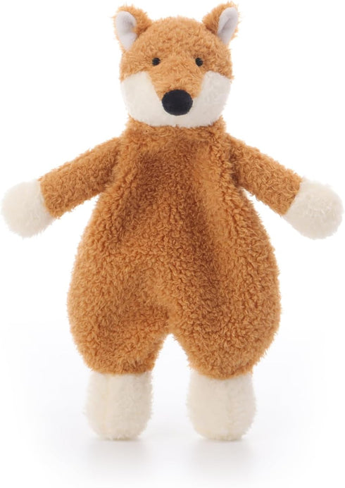 Apricot Lamb Stuffed Animals Security Blanket, Yellow Fox Infant Nursery Character Blanket, Luxury Snuggler Plush