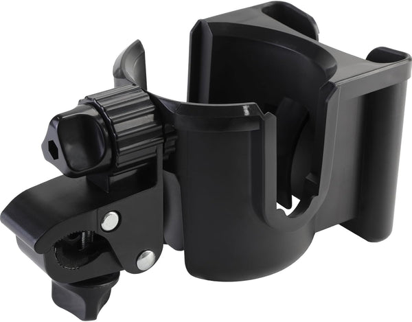 Universal Stroller Cup Holder with Phone Holder, 360Rotatable Bottle Holder with Strong
