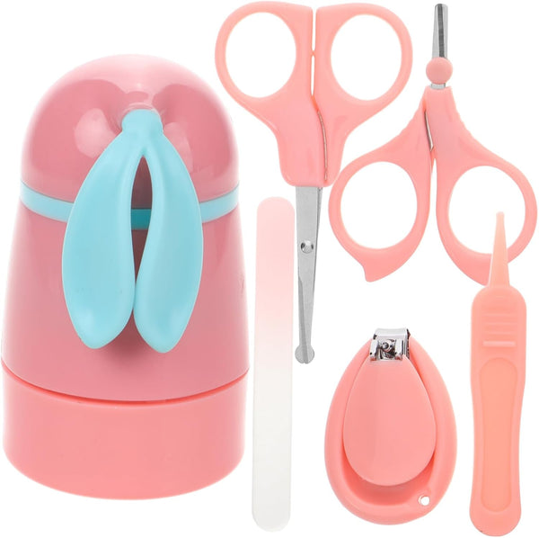 Nail Case Nail Clippers Scissors Tweezers for Newborns Essential Grooming Kit for