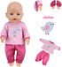 NUOXIXI 14-18 Inch 5 Sets 43cm 14-16 Inch/15 Inch/18 Inch/Girl&Boy Baby Doll Clothes Accessories Dress with Hats Socks