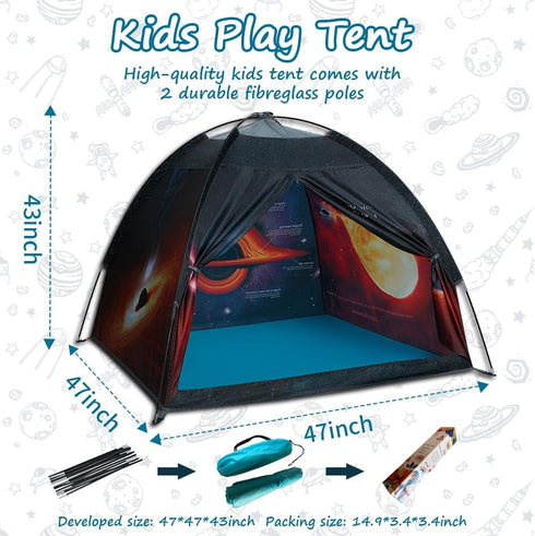 Black Hole Play Tents, Space World Dome Tent Playhouse for Kids, 47" x 47" x 43"