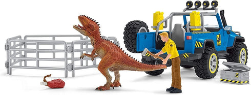 15PC Playset Set 4+ 41464 Schleich Dinosaur - Dinosaur Toy Truck & Outpost - Includes Realistic Dino Figurine, Action