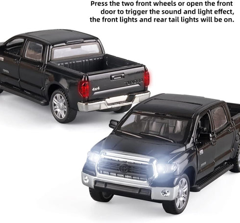 Toy Pickup Trucks for Boys 1/32 Tundra Diecast Cars Model, Zinc Alloy with Sound and Light, Birthday Gifts