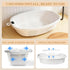 EverKiddo 0-36 Baby Bathtub, Baby Bath Tub with Thermometer & Soft Cushion, Collapsible Infant Bathtub for Newborn