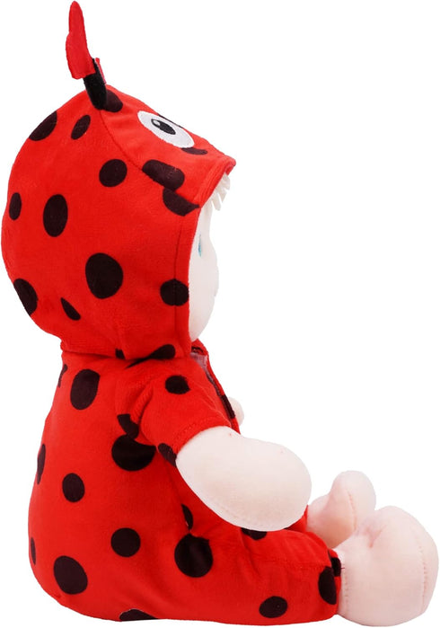 June Garden 12" Sweet Dolly Ladybug - Ultra Soft Stuffed Baby Doll for Birth and Up