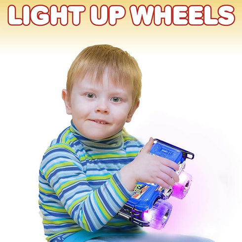 ArtCreativity Light Up Monster Trucks - 2 Toy Truck Set for Boys & Girls, Monster Trucks for Ages 3-6, Easter Gifts