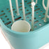 Compact Green Baby Bottle Drying Rack with Cover - Perfect for Home & Travel