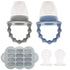 WeeSprout Silicone Baby Food Feeders + Freezer Tray Set of 2, Safe Food Introduction, Teething Toys, Dishwasher Safe